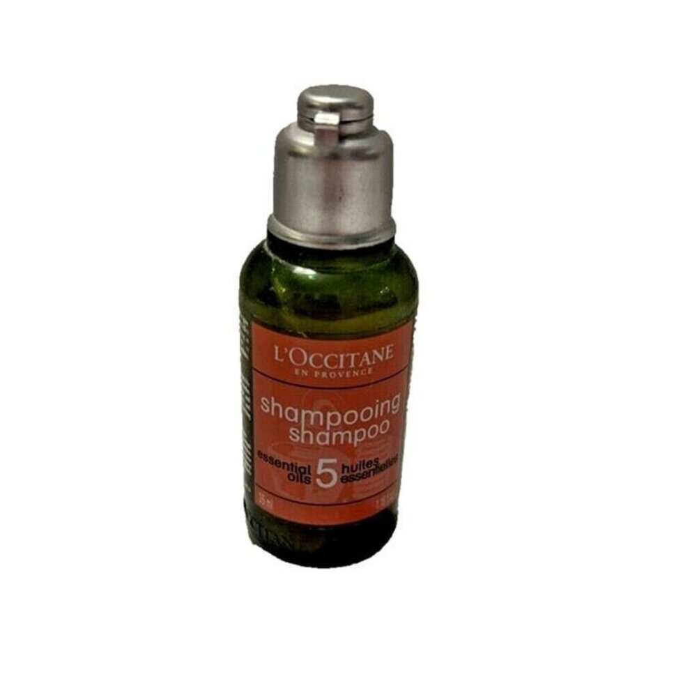 New L'Occitane 5 Essential‎ Oils Shampooing Shampoo Travel Size 1.18 fl oz 35 ml